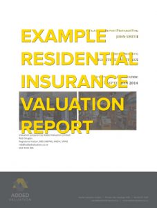 Sample residential insurance valuation report